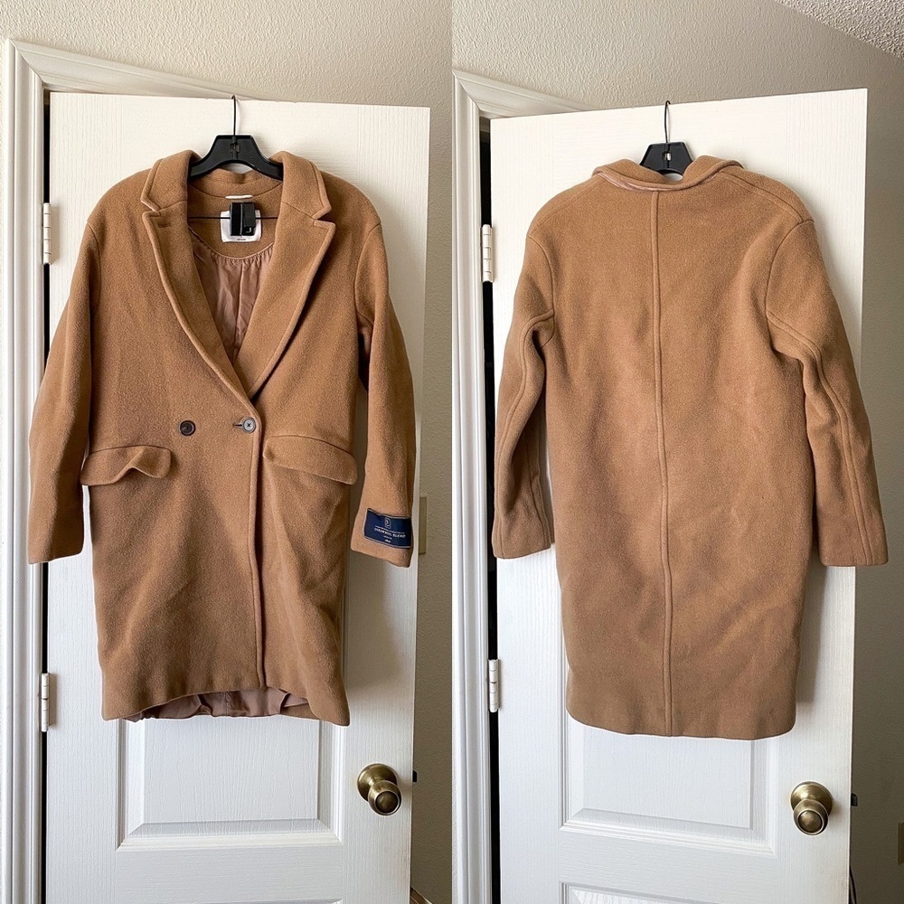 Aritzia Coat Lyon Double-Breasted‎ Wool Italian Virgin Short 1 EUC